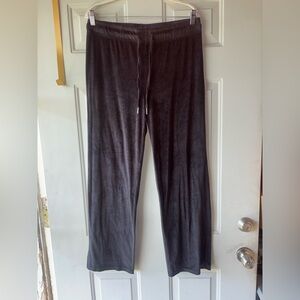 Juicy Couture black velour Juicy studded pants size XL